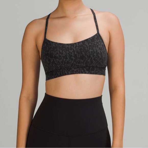 Lululemon 🍋 Flow Y Nulu Bra Leopard Size 12 - Picture 2 of 7